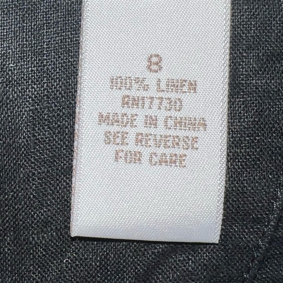 100% linen sleeveless v neck top size 8 - Picture 7 of 9